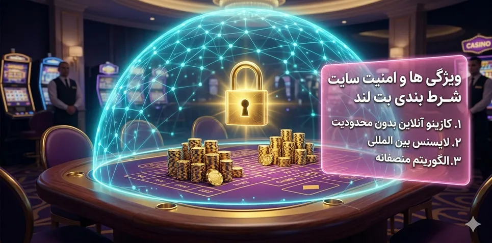 ویژگی ها و امنیت سایت شرط بندی بت لند
